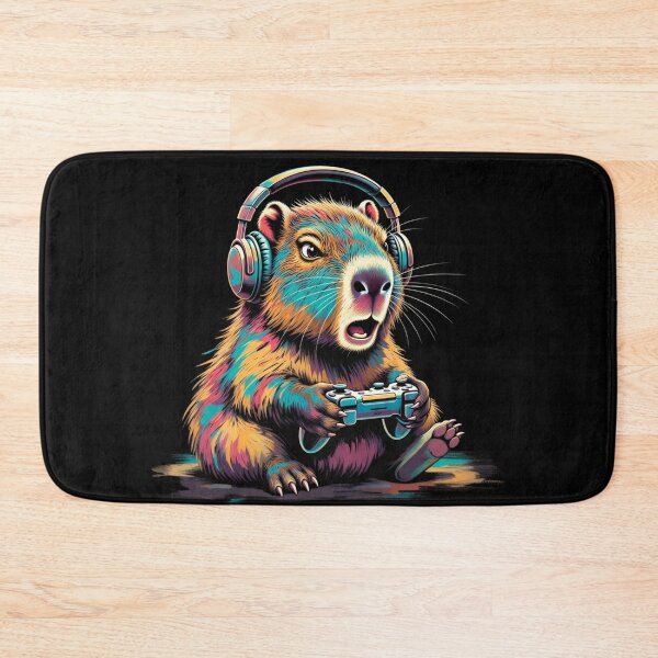 Item preview, Retro Gaming Capybara – Cute Animal Gamer Art designed and sold by GrumpySableye.