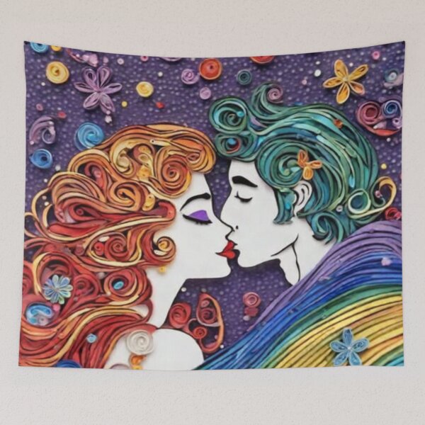 Item preview, Wildly Romantic Couple - Curl Art designed and sold by scrappygrammy.