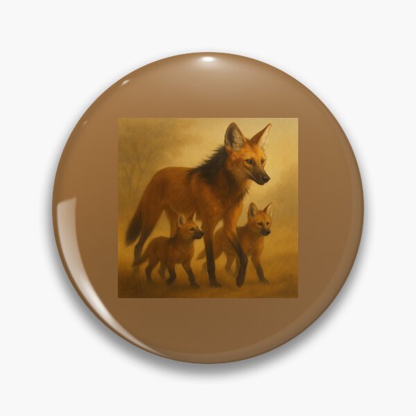 Item preview, Maned Wolf and Cubs – A Gentle Family Journey in the Wild designed and sold by GeoWild Designs.
