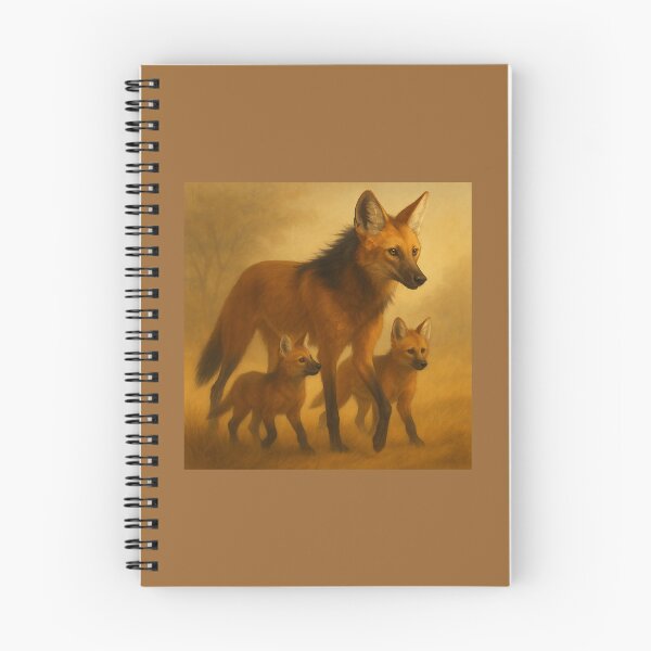 Item preview, Maned Wolf and Cubs – A Gentle Family Journey in the Wild designed and sold by GeoWild Designs.