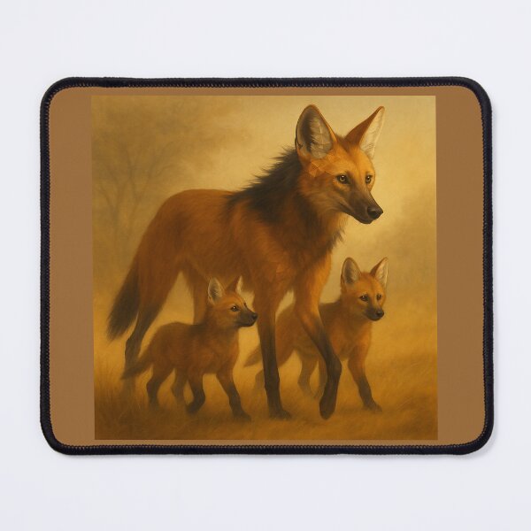 Item preview, Maned Wolf and Cubs – A Gentle Family Journey in the Wild designed and sold by GeoWild Designs.