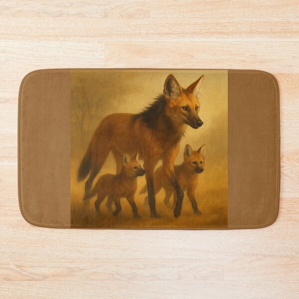 Item preview, Maned Wolf and Cubs – A Gentle Family Journey in the Wild designed and sold by GeoWild Designs.