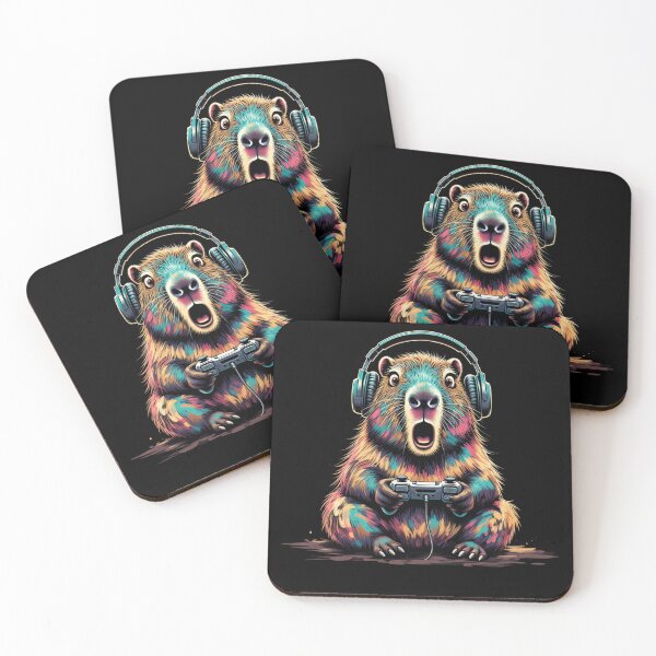 Item preview, Gaming Capybara – Chill Funny Animal Gamer designed and sold by GrumpySableye.
