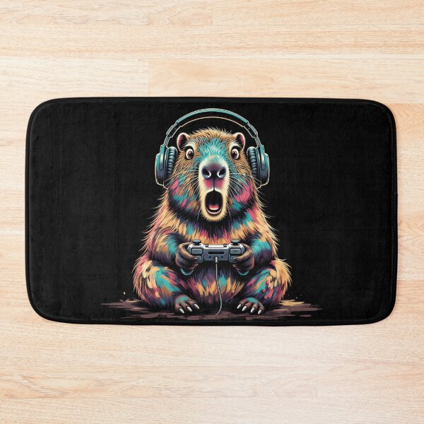 Item preview, Gaming Capybara – Chill Funny Animal Gamer designed and sold by GrumpySableye.