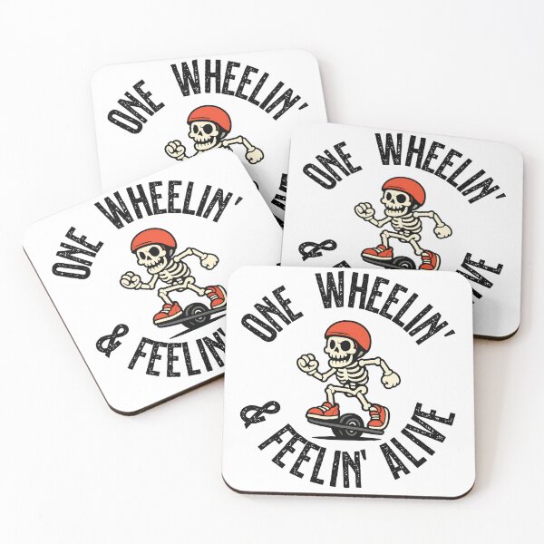 Item preview, One Wheelin’ & Feelin’ Alive – Skeleton Rider Mascot Design 1 designed and sold by My Cool Store.