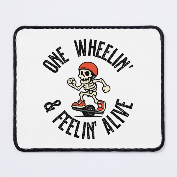 Item preview, One Wheelin’ & Feelin’ Alive – Skeleton Rider Mascot Design 1 designed and sold by My Cool Store.