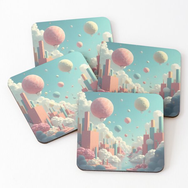 Item preview, Abstract Surrealism Cityscape Pastel Colors. designed and sold by Greenway Creations.