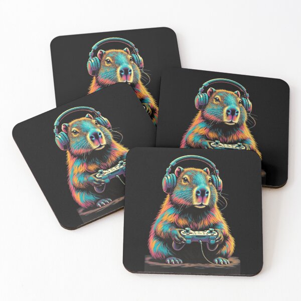 Item preview, Gamer Capybara – Cute Video Game Style designed and sold by GrumpySableye.