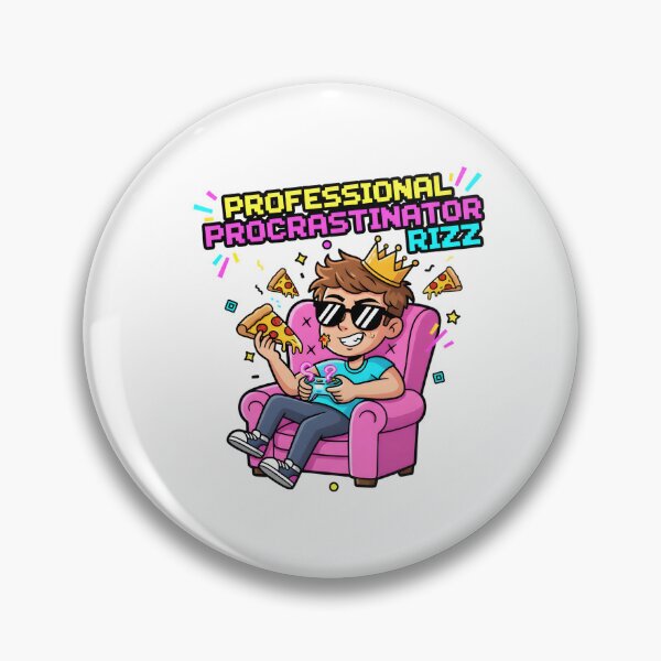 Item preview, Professional Procrastinator Rizz Pizza Gamer designed and sold by AnnDesignStudio.