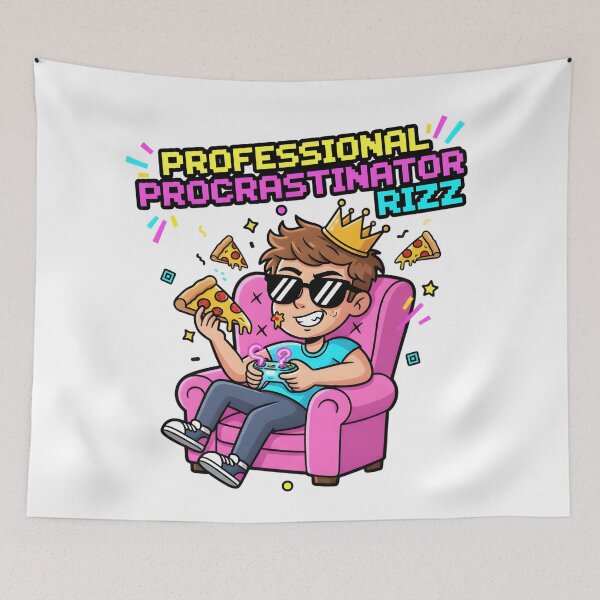 Item preview, Professional Procrastinator Rizz Pizza Gamer designed and sold by AnnDesignStudio.