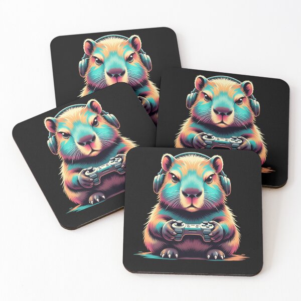 Item preview, Cute Capybara Gamer Character Design designed and sold by GrumpySableye.