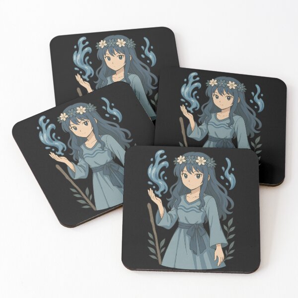 Item preview, Anime Water Magic Girl – Fantasy Illustration designed and sold by Myth-LegendArt.