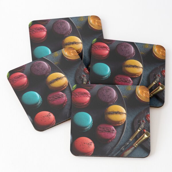 Item preview, Bright macarons with paint palette designed and sold by anytka.