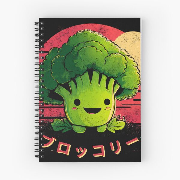 Item preview, Cheerful Kawaii Broccoli at Sunset designed and sold by JeNoStudio.