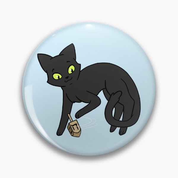 Item preview, Dreidel Cat(Black) designed and sold by DecorativeCats.