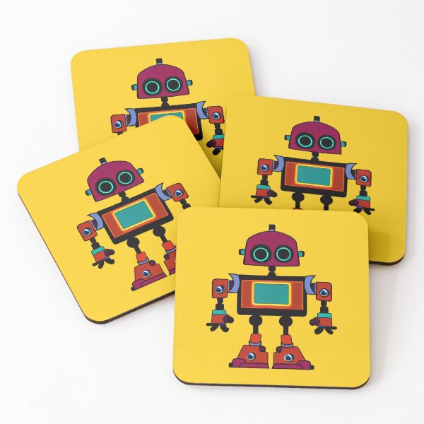 Item preview, Retro Futuristic Robot with Glowing Eyes designed and sold by capricedefille.