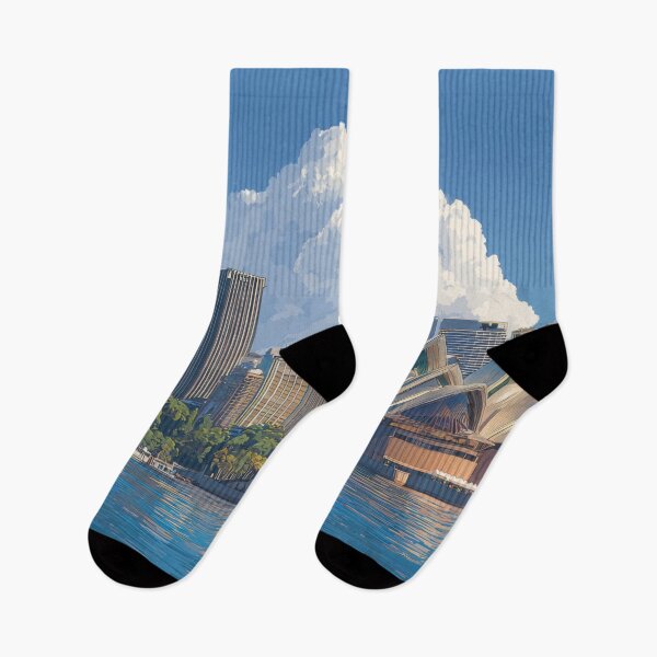 Item preview, Sydney skyline with opera house view designed and sold by anytka.