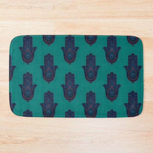 Item preview, Teal Hamsa Glow | Ornate Protective Boho Vibe designed and sold by ClaraToneStudio.
