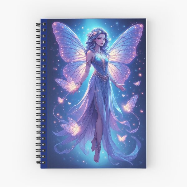 Item preview, Opalite Fairy with Glowing Butterfly – Iridescent Fantasy Art designed and sold by Ditstyle.