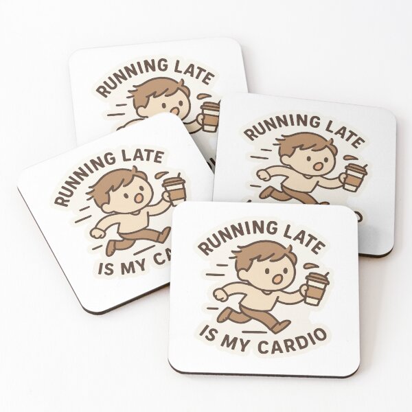 Item preview, Im Running Late is my Cardio Boy Coffee designed and sold by DivinelyAligned8.