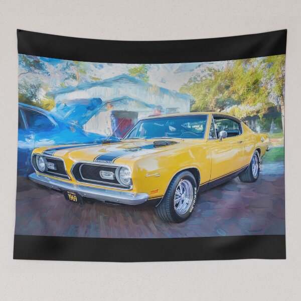 Item preview, 1969 Yellow Plymouth HEMI Barracuda Fastback X106 designed and sold by RichFrancoCars.