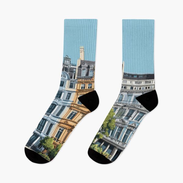 Item preview, Colorful buildings in a city scene designed and sold by anytka.