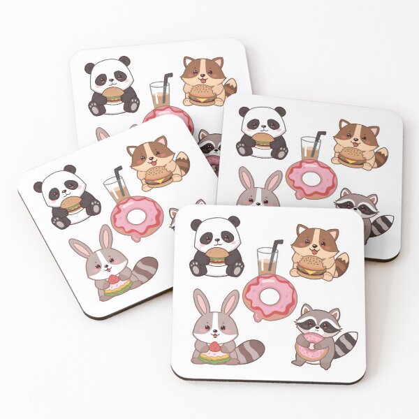 Item preview, Kawaii Snack Animal Sticker Pack designed and sold by SoftyDesigns.