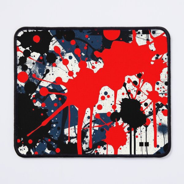 Item preview, Abstract Red Blue White and Black Splatter Art designed and sold by UNK-Fatigues.