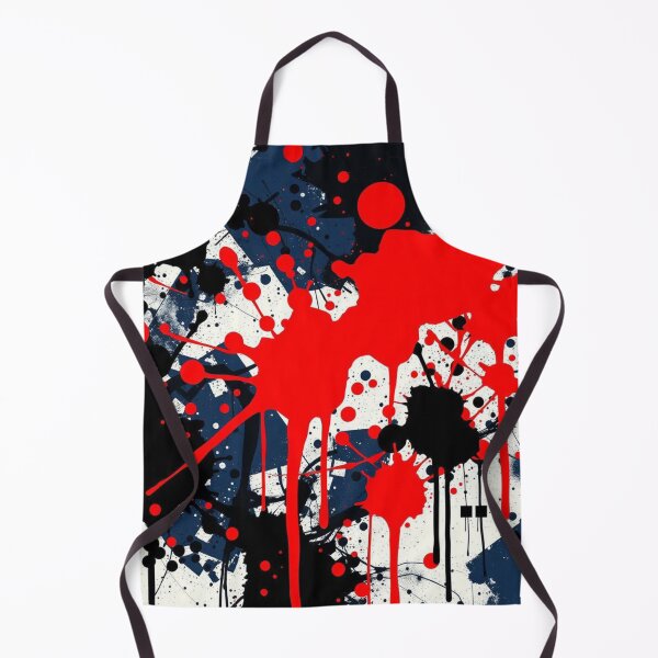 Item preview, Abstract Red Blue White and Black Splatter Art designed and sold by UNK-Fatigues.