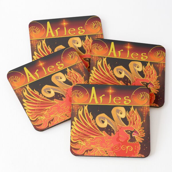 Item preview, Fire Sign Astrology Aries Cardinal with Ram Horns designed and sold by ChakraDragons.