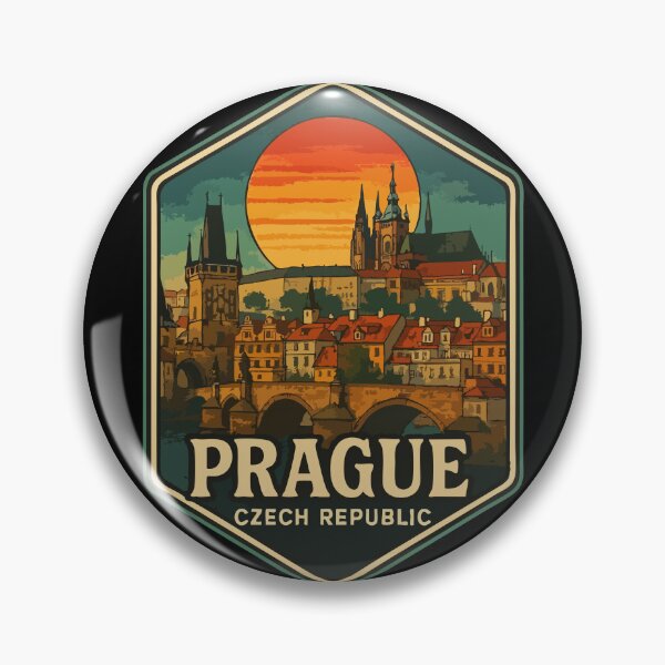 Item preview, Prague Czech Republic Retro Vintage Travel designed and sold by TomFrontierArt.