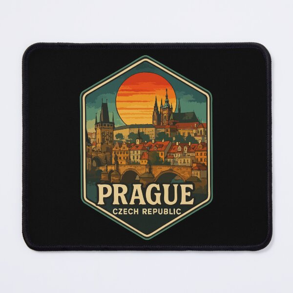 Item preview, Prague Czech Republic Retro Vintage Travel designed and sold by TomFrontierArt.