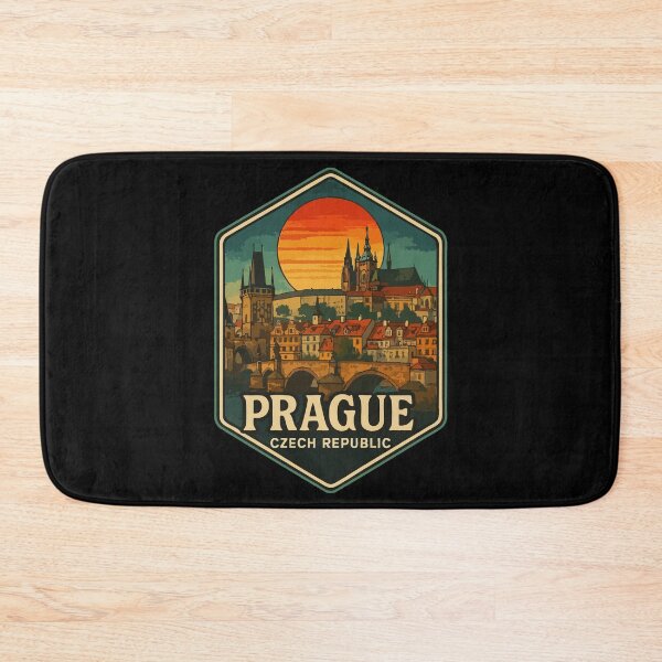 Item preview, Prague Czech Republic Retro Vintage Travel designed and sold by TomFrontierArt.