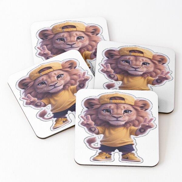 Item preview, High-Quality Realistic Modern Anthropomorphic Lion Cub Sticker Prompt for AI Generation designed and sold by ARTCREATESHOP.