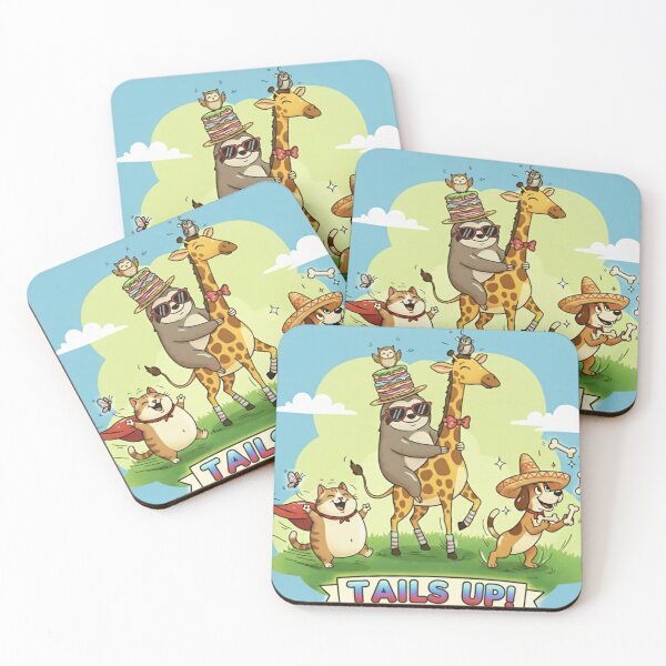 Item preview, The Merry Tails Crew: Giraffe, Sloth, and Super Heroes designed and sold by JanRizz.
