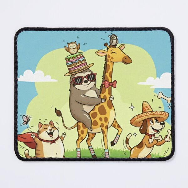 Item preview, The Merry Tails Crew: Giraffe, Sloth, and Super Heroes designed and sold by JanRizz.