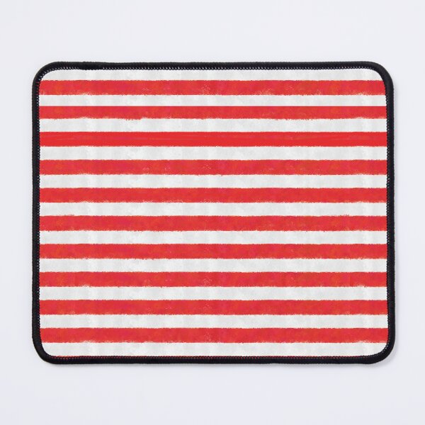 Item preview, Red and White Modern Minimalist Nautical Horizontal Stripes pattern designed and sold by PVTCreations.