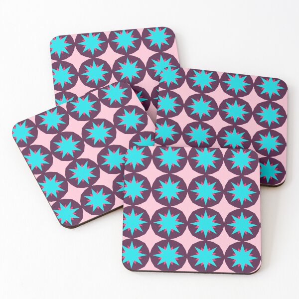 Item preview, Cute Star Pink Blue Geometric Abstract Pattern designed and sold by RoyalStarsPatts.