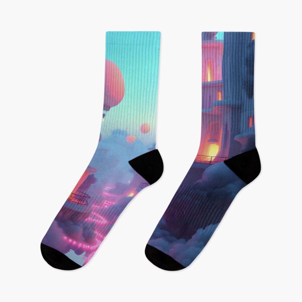 Item preview, Neon Abstract Surrealism Cityscape designed and sold by Greenway Creations.