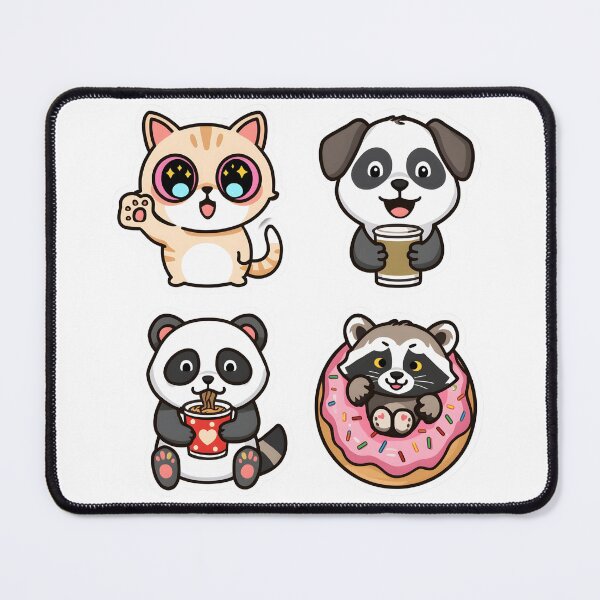 Item preview, Snack Squad – Cute Animal Sticker Pack designed and sold by SoftyDesigns.