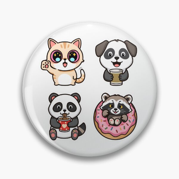 Item preview, Snack Squad – Cute Animal Sticker Pack designed and sold by SoftyDesigns.