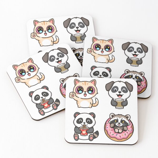 Item preview, Snack Squad – Cute Animal Sticker Pack designed and sold by SoftyDesigns.