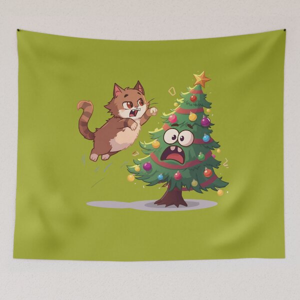 Item preview, Cat vs Christmas Tree – Holiday Chaos | ECHOPAW CO. designed and sold by EchopawCo.