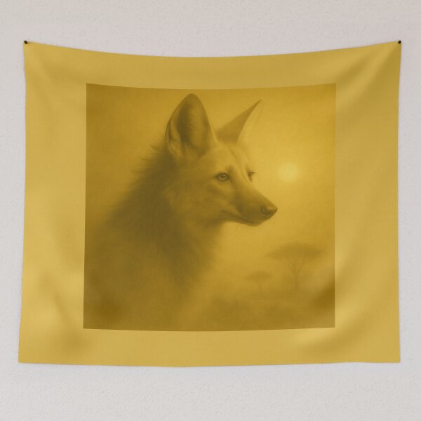 Item preview, Maned Wolf – Golden Mist Spirit Portrait designed and sold by GeoWild Designs.