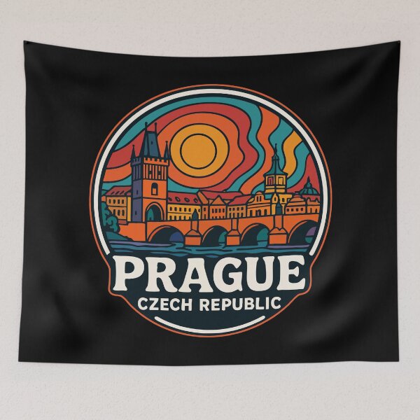 Item preview, Prague Czech Republic Trippy Travel designed and sold by TomFrontierArt.