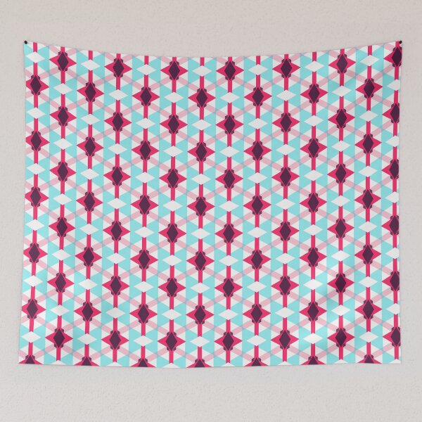 Item preview, Beautiful Crosshatch Argyle Pink Blue Abstract Geomteric Pattern  designed and sold by RoyalStarsPatts.