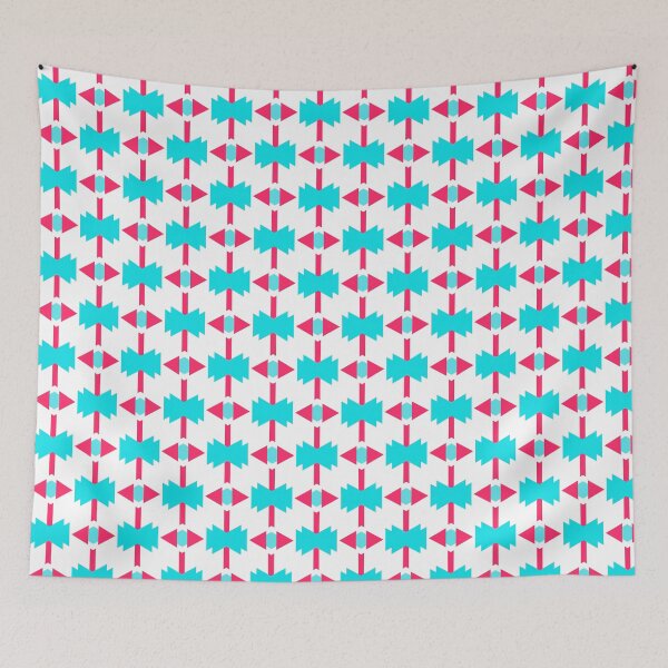 Item preview, Beautiful Modern Irregular Interlocking Star Pink Blue Geometric Abstract Pattern designed and sold by RoyalStarsPatts.