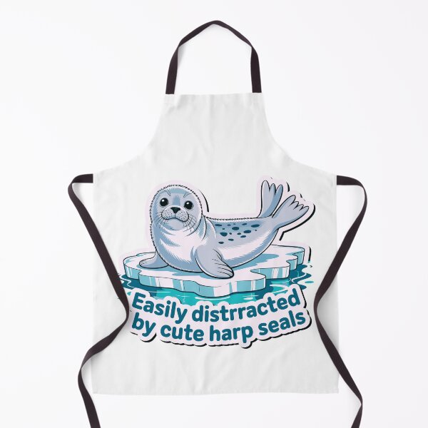 Item preview, Easily Distracted by Cute Harp Seals Kawaii Seal Pup designed and sold by designleon19.