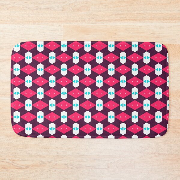 Item preview, Colorful Abstract SubwayTile Fishbone Pink Abstract Geomteric Pattern designed and sold by RoyalStarsPatts.