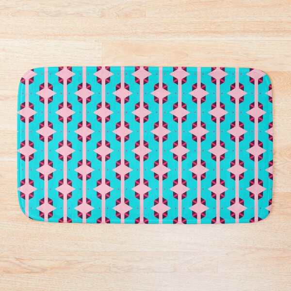 Item preview, Beautiful Stripe Fishbone Interlocking Tessellation Pink Geomteric Pattern designed and sold by RoyalStarsPatts.